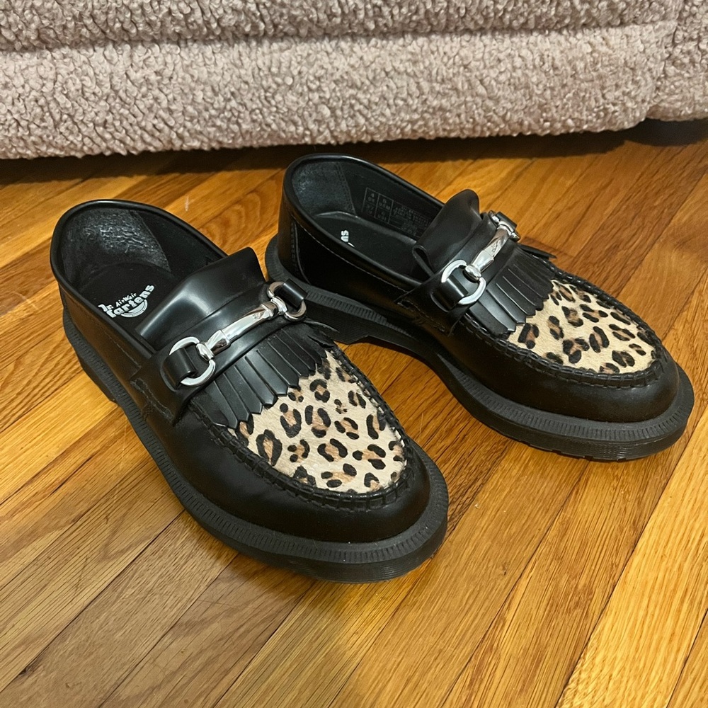 Dr Martins Leopard loafers